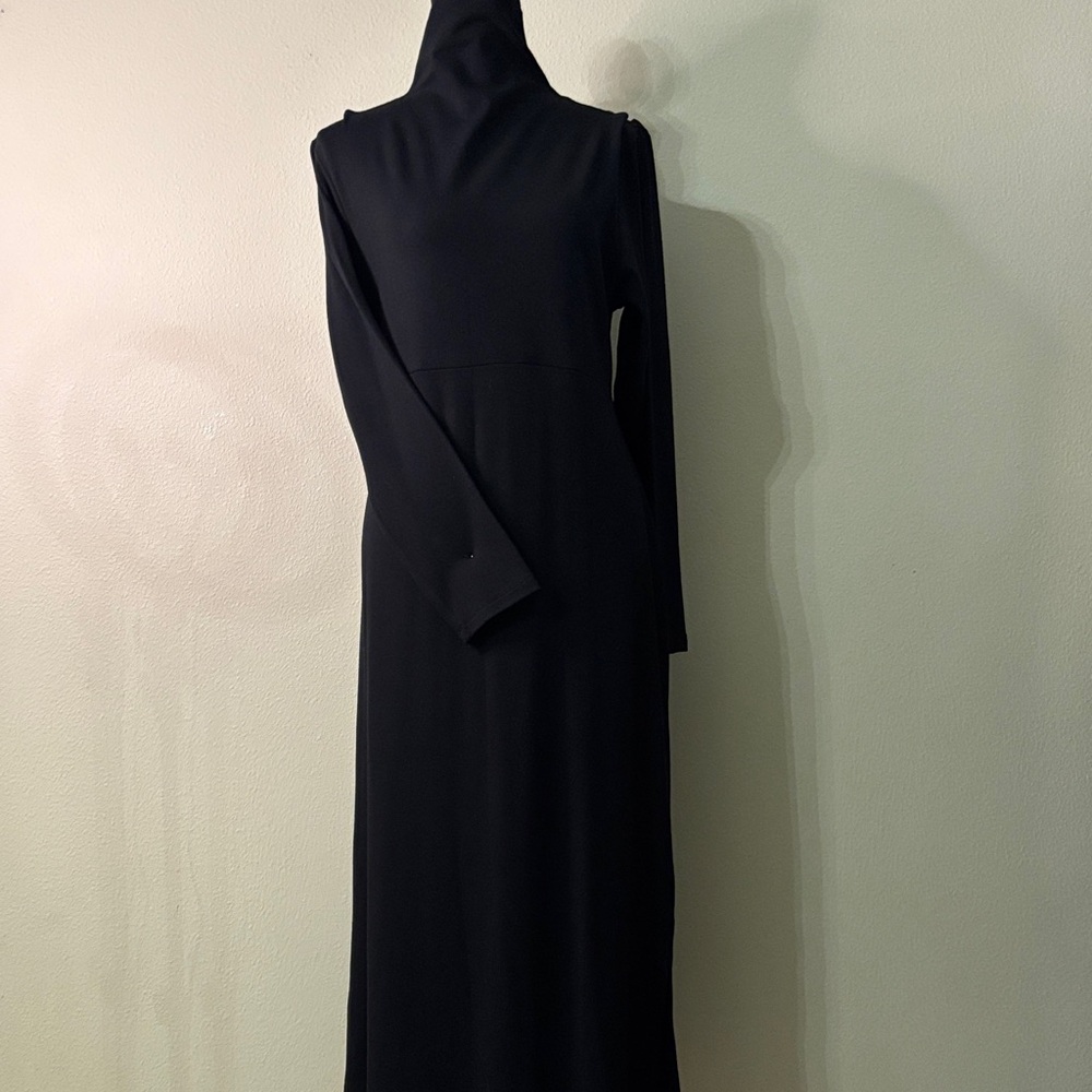 Women with Control Sophisticated Black Long Sleeve Dress